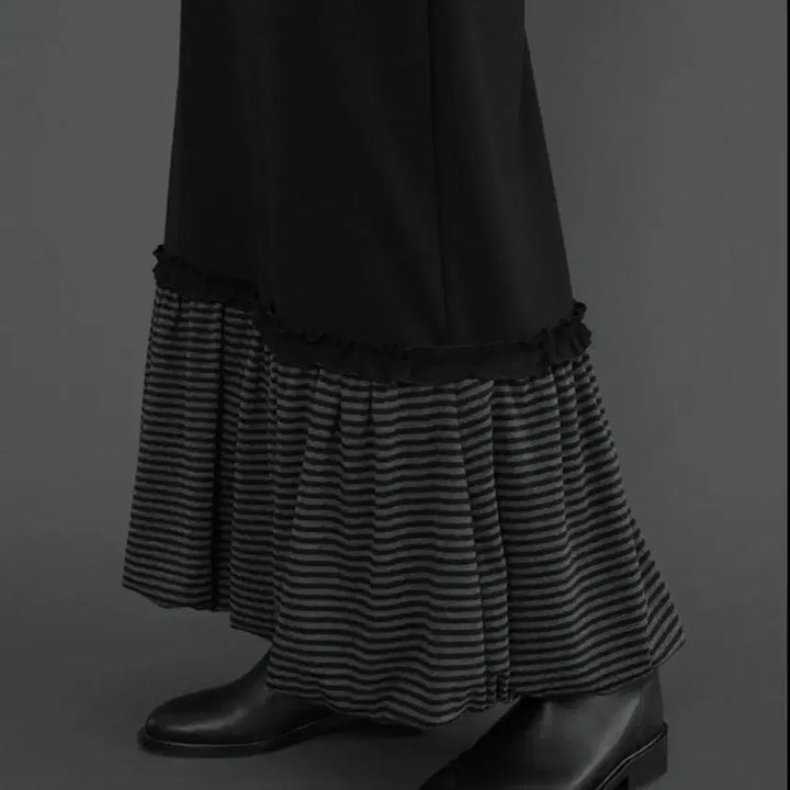 [BUNJANG] Di Fabio Mixed Shirring Stripe Skirt / 디파블로 믹스드 셔링 스트라이프 스커트