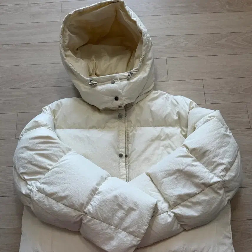 [BUNJANG] PYT Goose Down Padded Jacket Ivory / 프영띵 PYT 구스 패딩 아이보리