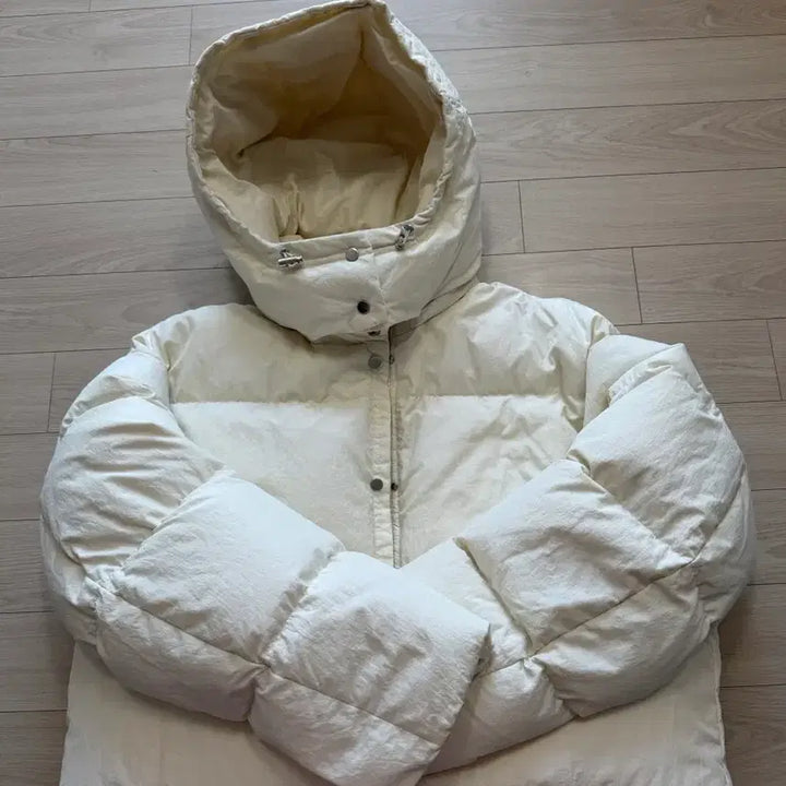 [BUNJANG] PYT Goose Down Padded Jacket Ivory / 프영띵 PYT 구스 패딩 아이보리