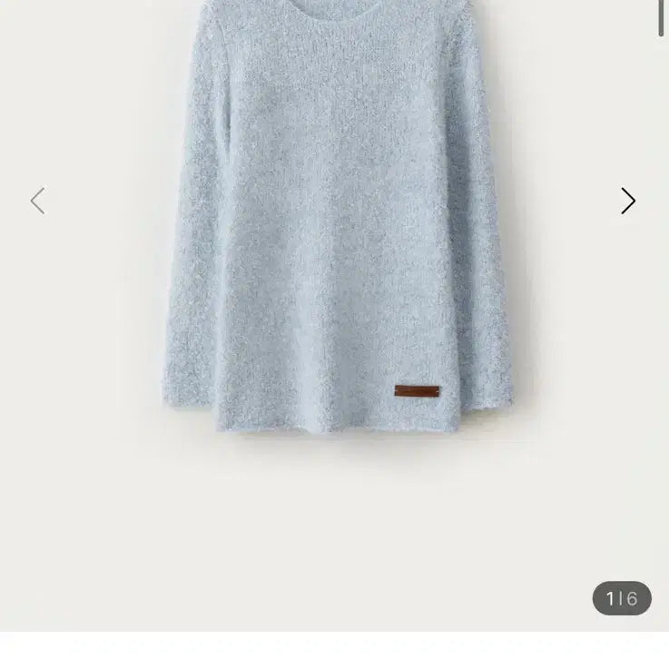 [BUNJANG] Somewhere over the Butter Boucle Long Sleeve Knit / 썸웨어버터 부클 롱 슬리브 니트 라이트블루 boucle long