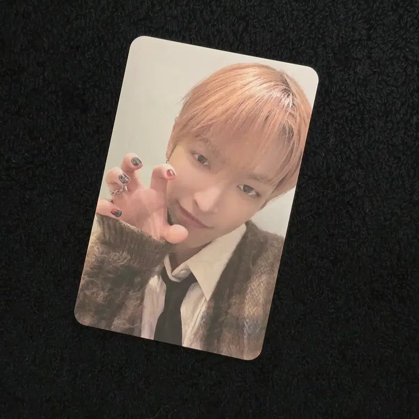 에이티즈 홍중 팬플데이 네일 포카 실버