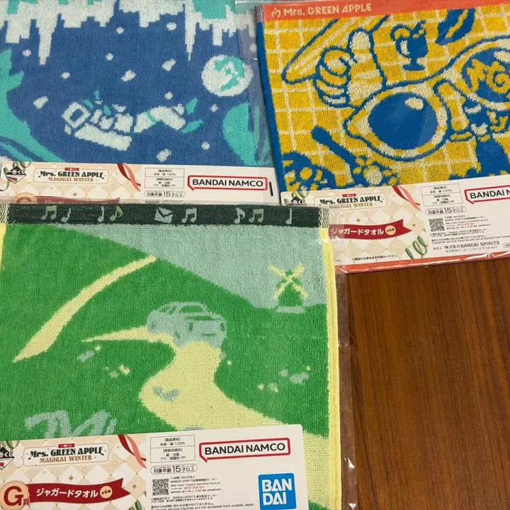 [BUNJANG] Mrs. Green Apple Ichiban Kuji Towel 3-Piece Bundle Set Sealed / 미세스 그린애플 이치방쿠지 타올 3종 일괄 미개봉
