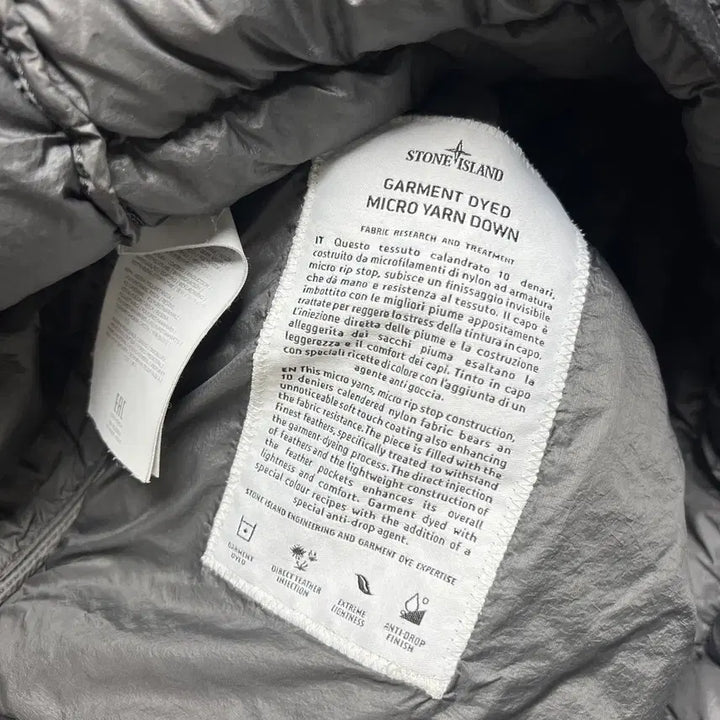 [BUNJANG] Stone Island Micro Yarn Lightweight Padded Jacket / [QR정품/M] 스톤아일랜드 가먼트다이드 마이크로얀 와펜 경량패딩