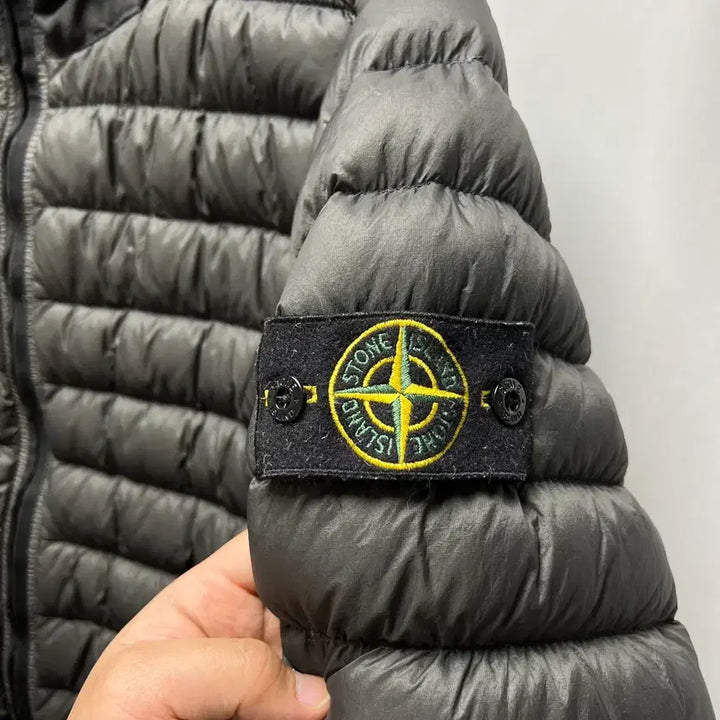 [BUNJANG] Stone Island Micro Yarn Lightweight Padded Jacket / [QR정품/M] 스톤아일랜드 가먼트다이드 마이크로얀 와펜 경량패딩
