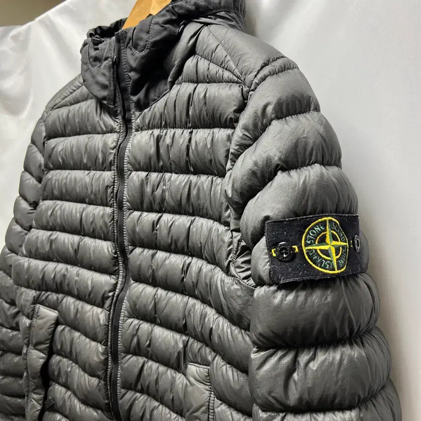 [BUNJANG] Stone Island Micro Yarn Lightweight Padded Jacket / [QR정품/M] 스톤아일랜드 가먼트다이드 마이크로얀 와펜 경량패딩