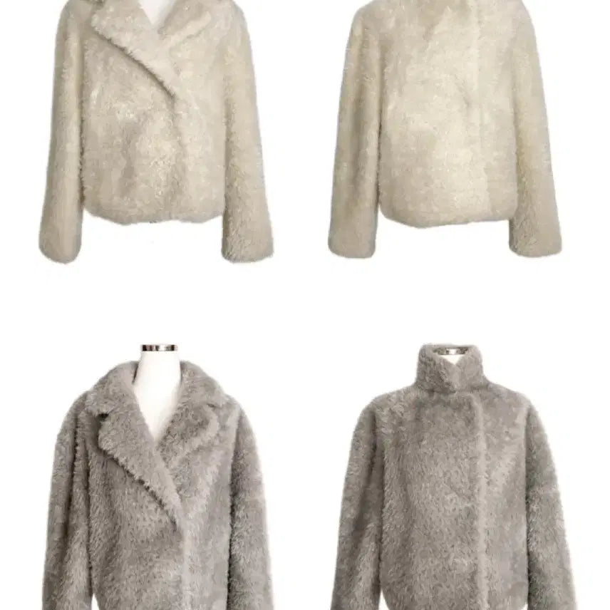 [BUNJANG] Roselin Jibbling Ice Gray Jacket / 로젤린 지블링 울 카라퍼 jk 아이스그레이