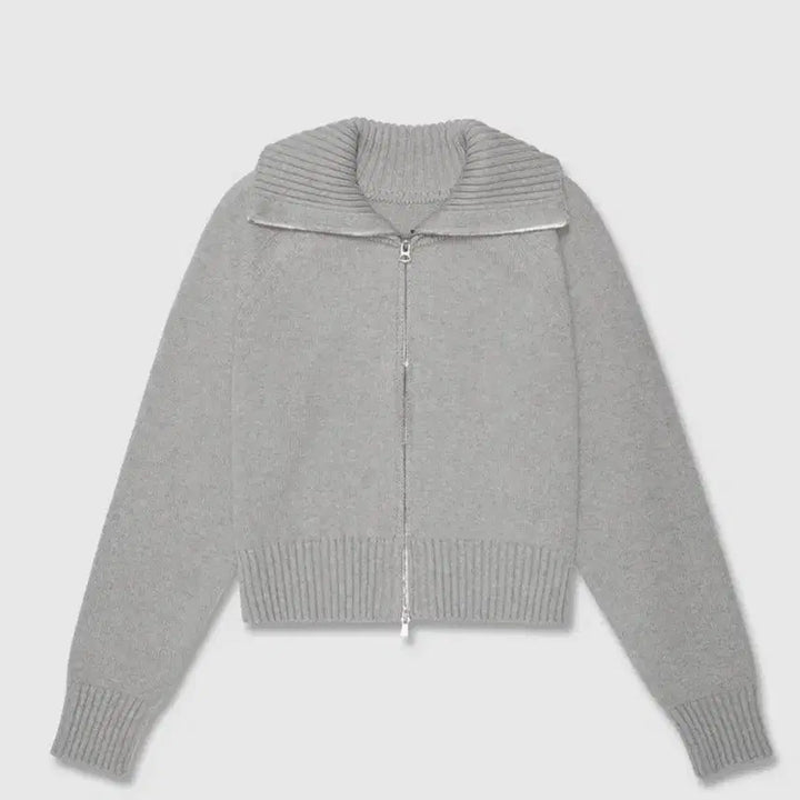 [BUNJANG] Urbanic Club Gray Knit Zip-up / 얼바닉 클럽 그레이 니트 집업