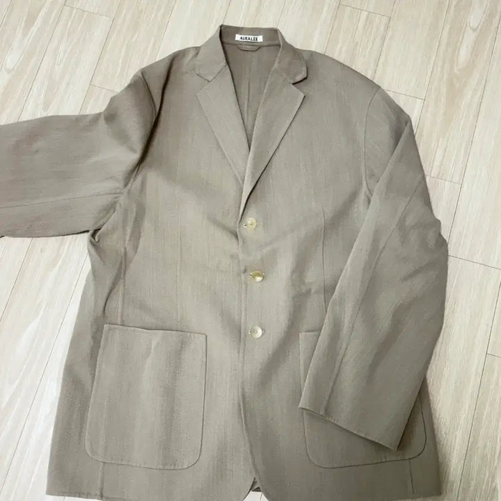 [BUNJANG] Auralee Wool Double Cloth Hand Sewn Jacket (Women's Size 2) / 22ss 오라리 울 더블 클로스 핸드 소운 자켓 우먼 사이즈 2