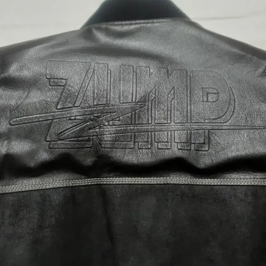 [BUNJANG] Asics ZUMD Leather Jacket (Size 100) / 아식스 ZUMD 소가죽 자켓 100사이즈