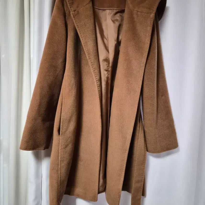 [BUNJANG] Max Mara Hooded Coat Camel / 막스마라코트 후드 코트 카멜 착샷