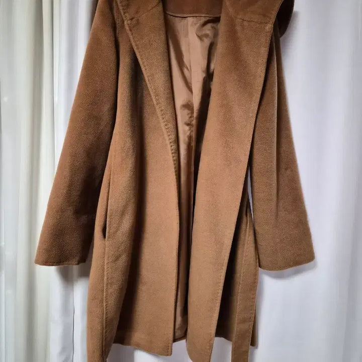 [BUNJANG] Max Mara Hooded Coat Camel / 막스마라코트 후드 코트 카멜 착샷