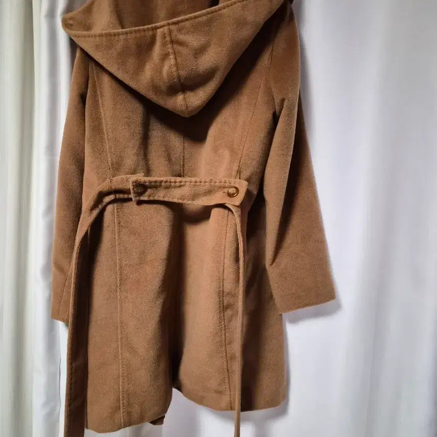 [BUNJANG] Max Mara Hooded Coat Camel / 막스마라코트 후드 코트 카멜 착샷