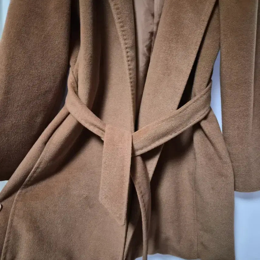 [BUNJANG] Max Mara Hooded Coat Camel / 막스마라코트 후드 코트 카멜 착샷