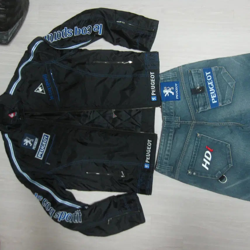 [BUNJANG] Le Coq Sportif Peugeot Racing Jacket & Pants Set / 레이싱자켓  르꼬끄푸조 라이더  르꼬끄푸조바지