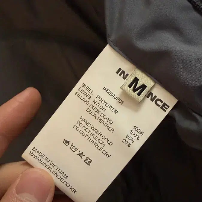 [BUNJANG] In Silence Duck Down Padding Jacket Gray M / 인사일런스 덕다운 패딩 그레이 M