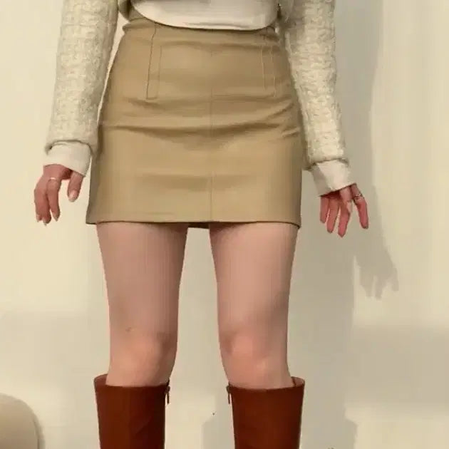 [BUNJANG] Long Boots / 브라운 카멜 롱부츠 착샷o