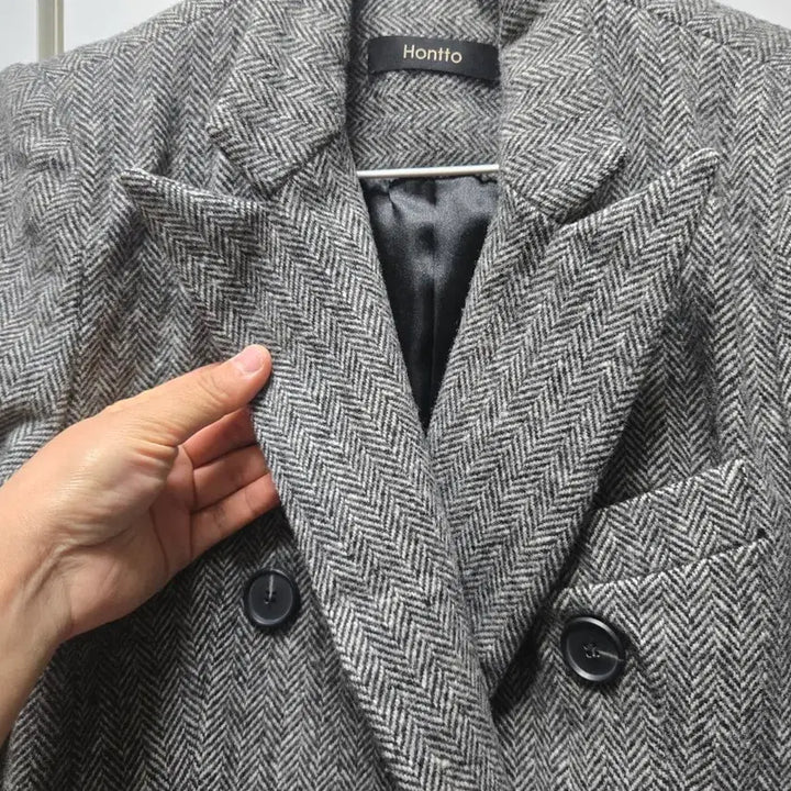[BUNJANG] Heringbone Wool Coat M / 헤링본 울코트m