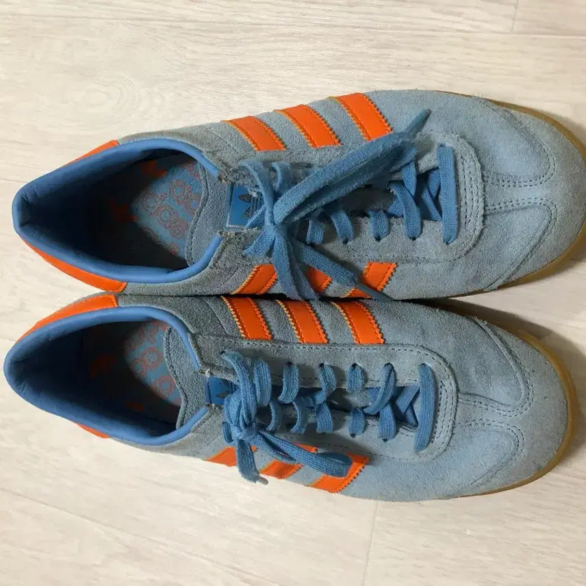 [BUNJANG] Adidas Hamburg Light Blue Orange GX7223 Sneakers / 아디다스 오리지널 함부르크 라이트 블루 오렌지 GX7223