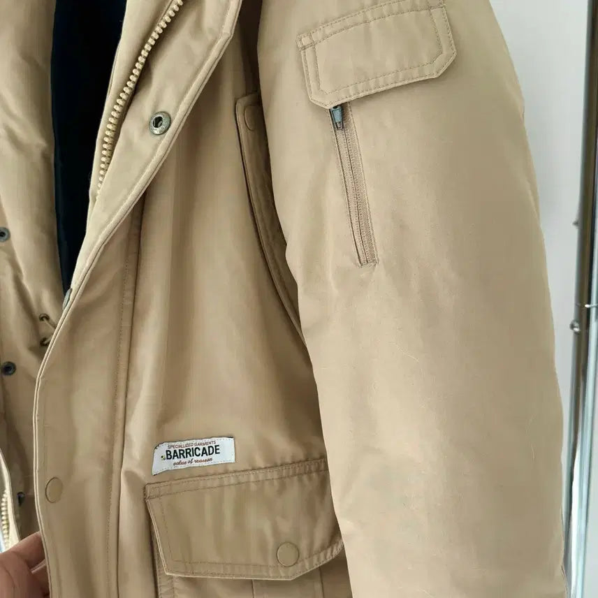 [BUNJANG] BARICADE Unisex Padded Jacket Beige / BARICADE 유니섹스 패딩 베이지