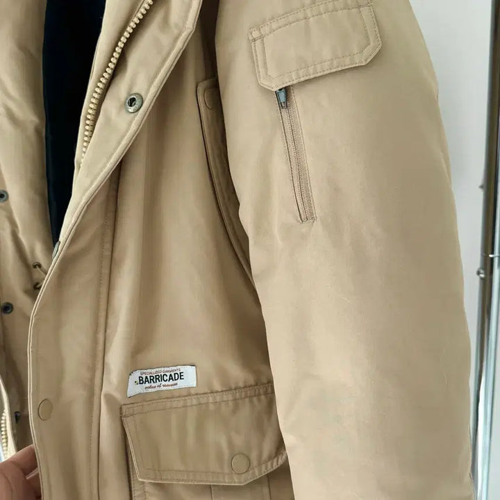 [BUNJANG] BARICADE Unisex Padded Jacket Beige / BARICADE 유니섹스 패딩 베이지