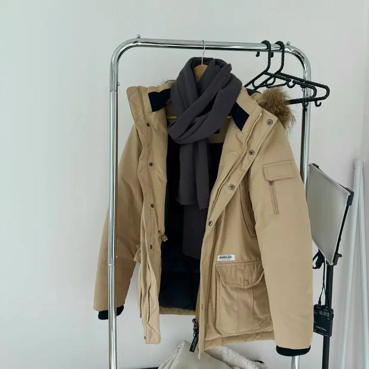 [BUNJANG] BARICADE Unisex Padded Jacket Beige / BARICADE 유니섹스 패딩 베이지