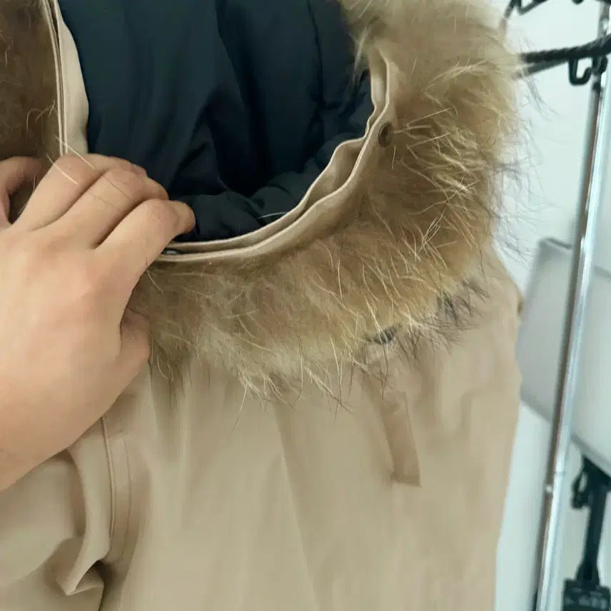 [BUNJANG] BARICADE Unisex Padded Jacket Beige / BARICADE 유니섹스 패딩 베이지