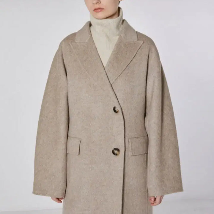 [BUNJANG] Coat Oatmeal Size S / 모한 코트 오트밀 s사이즈