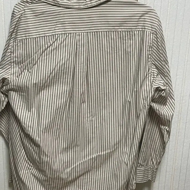 [BUNJANG] Smooth Mood Stripe Shirt Beige / Smooth Mood 스트라이프 셔츠 베이지 색상