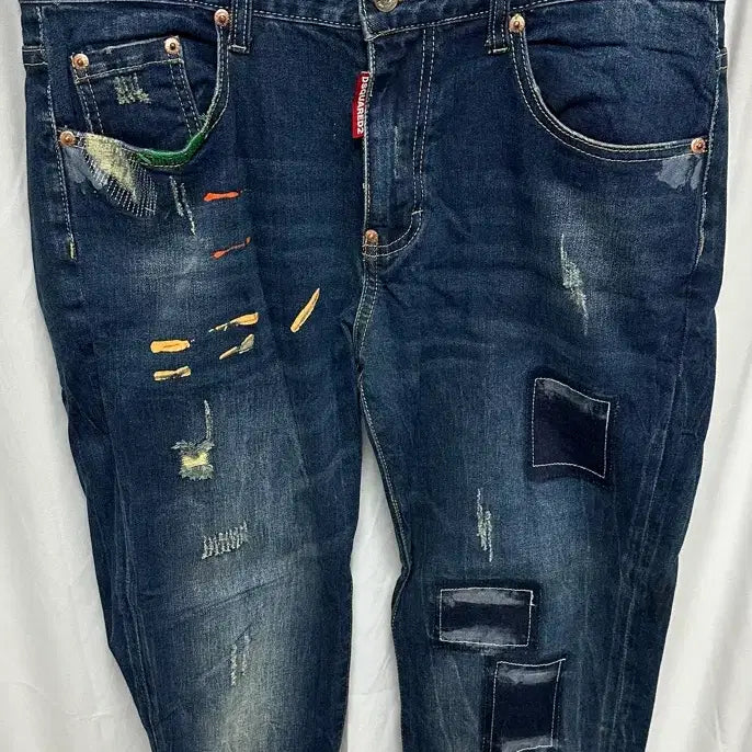 [BUNJANG] Squared2 Denim Jeans 34 size / no.124  스퀘어드2 데님 청바지 패치진 34size