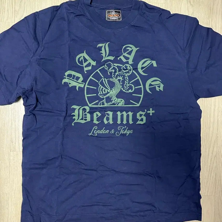 [BUNJANG] Palace x Beams Plus T-shirt Navy / [XL/택제거 새제품] 팔라스 X 빔즈플러스 반팔티셔츠 네이비