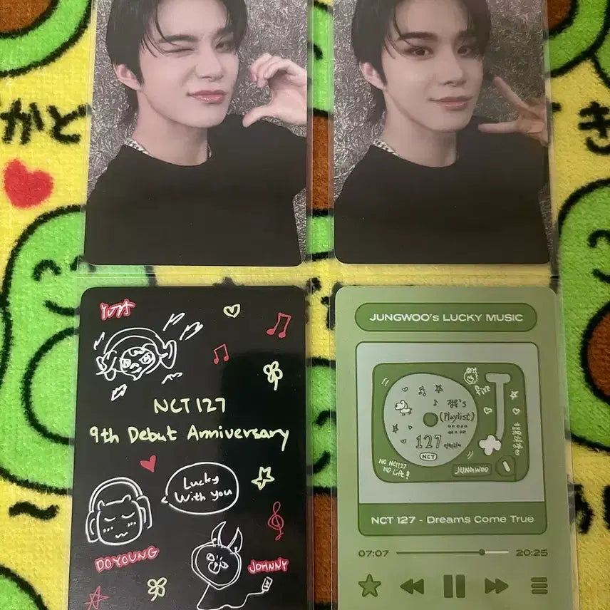 엔시티 127 정우 9주년 럭키카드 + 반다나 키링 포토카드