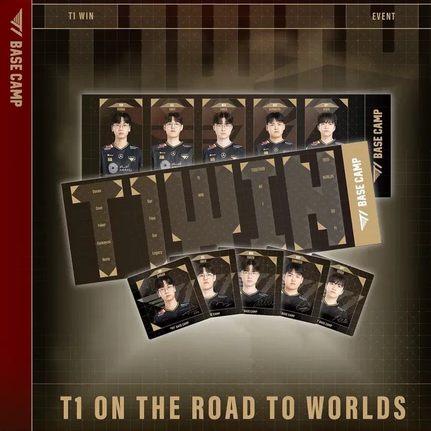 [BUNJANG] T1 Worlds Basecamp Slogan Poster / 2025 T1 티원 월즈 슬로건 포스터 베이스캠프 베캠 굿즈