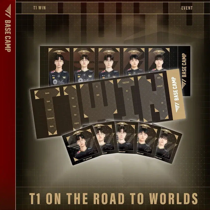 [BUNJANG] T1 Worlds Basecamp Slogan Poster / 2025 T1 티원 월즈 슬로건 포스터 베이스캠프 베캠 굿즈