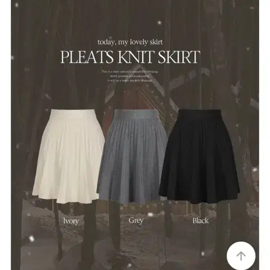 [BUNJANG] Hotping Havelly Banding Pleats Knit Skirt / 핫핑 삿포로 하벨리 밴딩 플리츠 니트 스커트 A라인 지그재그 에이블리