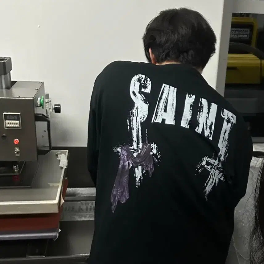 [BUNJANG] Awend Saint Black Long Sleeve Shirt / 어웬드 세인트 블랙 롱슬리브 1사이즈