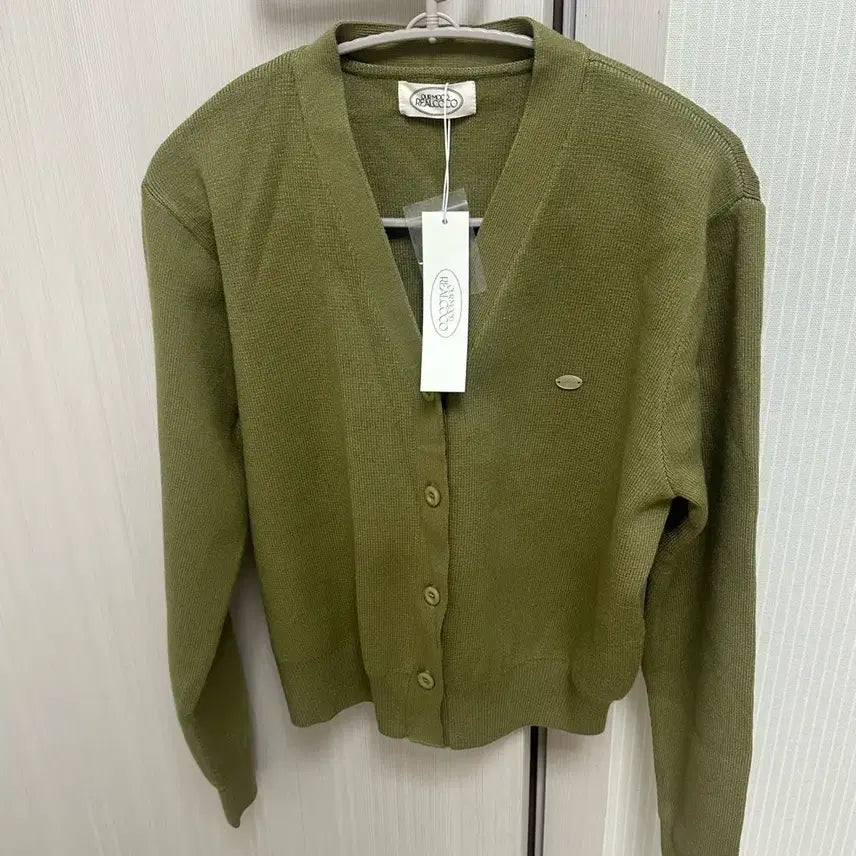 [BUNJANG] Unknown Cardigan Olive / 새상품 참가디건 올리브색