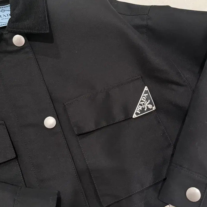 [BUNJANG] Karina Prada Canvas Blouson Jacket / 프라다 카리나 캔버스 블루종 자켓