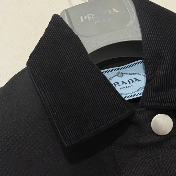 [BUNJANG] Karina Prada Canvas Blouson Jacket / 프라다 카리나 캔버스 블루종 자켓