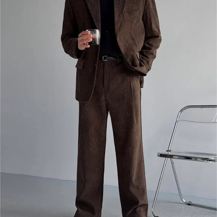 [BUNJANG] Herringbone Blazer Jacket Brown L / 새상품) 헤링본 블레이저 자켓 브라운 L