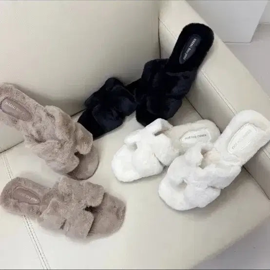 [BUNJANG] Imported Mink Fur Slippers / 수입 밍크퍼 슬리퍼