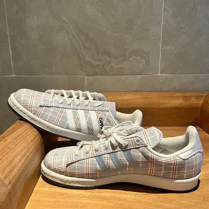 [BUNJANG] Adidas Campus 80s Checkered Textile Sneakers / 아디다스 캠퍼스 80s 270