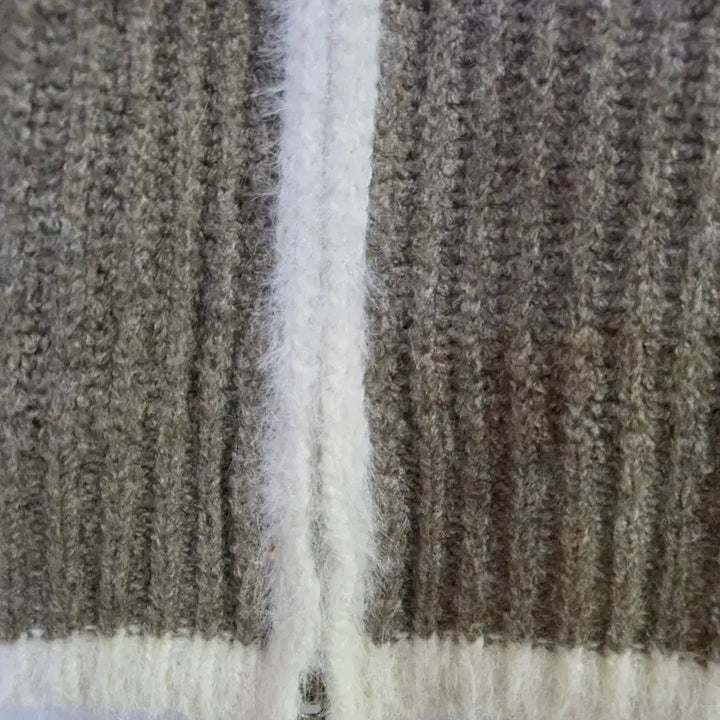 [BUNJANG] Soft Wool Zip Knit Cardigan / 부드러운 봄겨울  울 7 지퍼 니트가디건  깨끗해요   가슴54