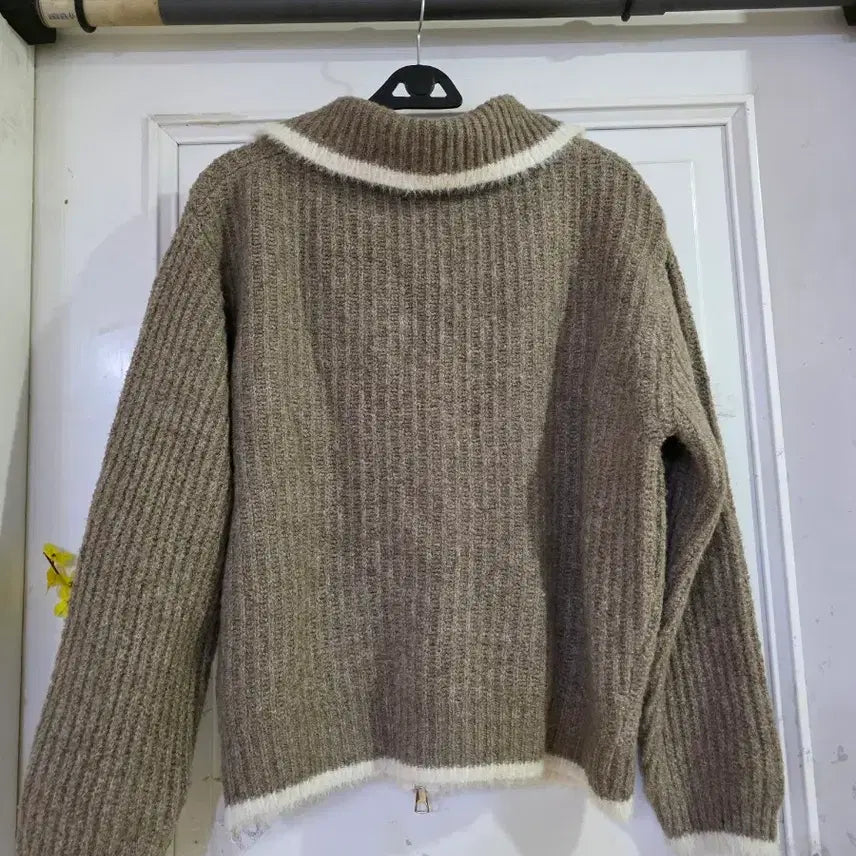 [BUNJANG] Soft Wool Zip Knit Cardigan / 부드러운 봄겨울  울 7 지퍼 니트가디건  깨끗해요   가슴54