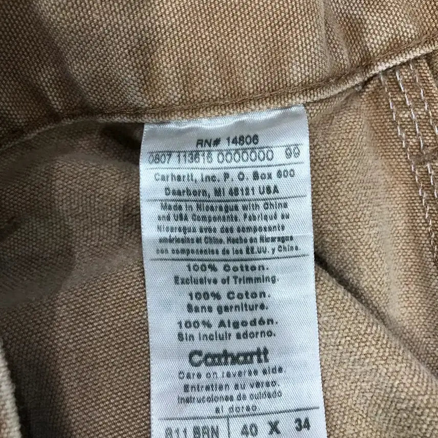 [BUNJANG] Carhartt Carpenter B11 BRN Pants / 칼하트 카펜터 b11 brn