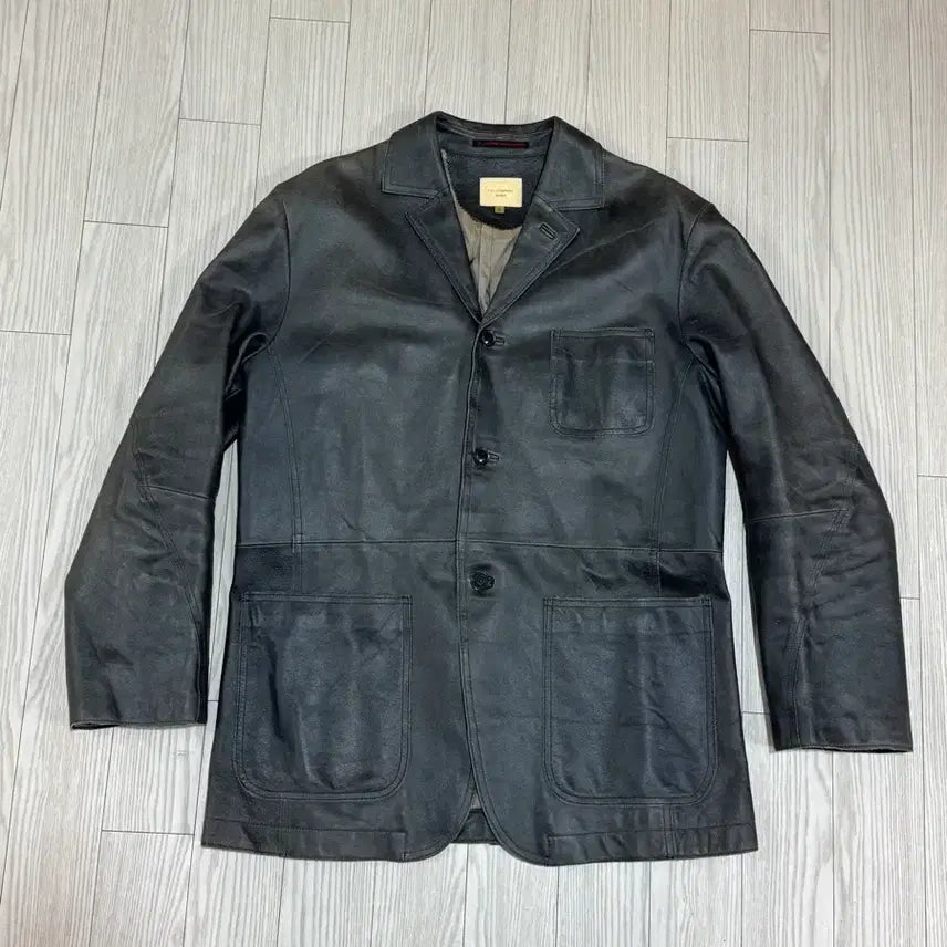 [BUNJANG] Vintage Real Cowhide Blazer Jacket / 빈티지 리얼 소가죽 블레이져 마이 자켓 L100~103느낌