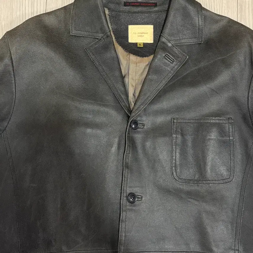 [BUNJANG] Vintage Real Cowhide Blazer Jacket / 빈티지 리얼 소가죽 블레이져 마이 자켓 L100~103느낌