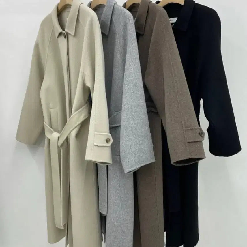 [BUNJANG] Object Handmade Long Coat Melange Gray / 오브젝트 핸드메이드 롱 코트 멜란지 그레이 컬러
