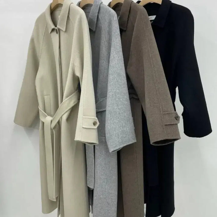 [BUNJANG] Object Handmade Long Coat Melange Gray / 오브젝트 핸드메이드 롱 코트 멜란지 그레이 컬러
