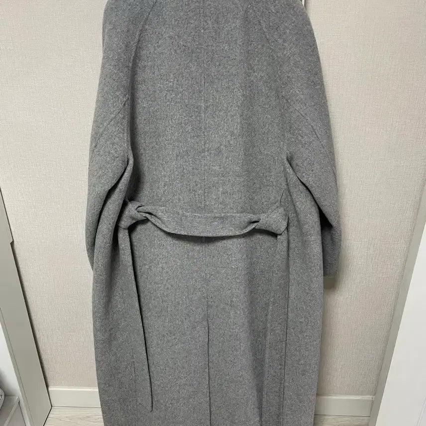 [BUNJANG] Object Handmade Long Coat Melange Gray / 오브젝트 핸드메이드 롱 코트 멜란지 그레이 컬러