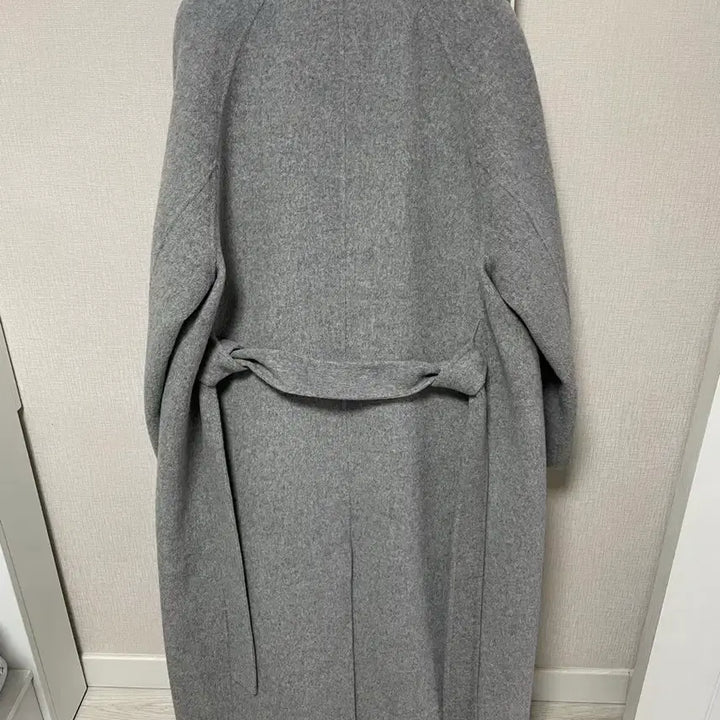 [BUNJANG] Object Handmade Long Coat Melange Gray / 오브젝트 핸드메이드 롱 코트 멜란지 그레이 컬러